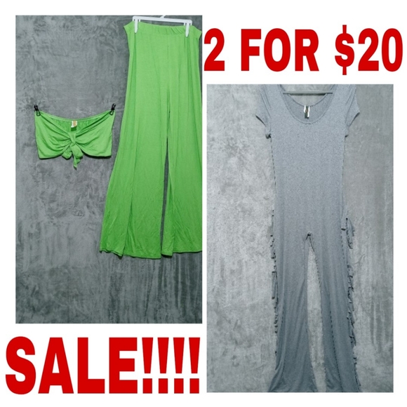 Women's green 2 Piece And Gray 1 Piece - Picture 1 of 5
